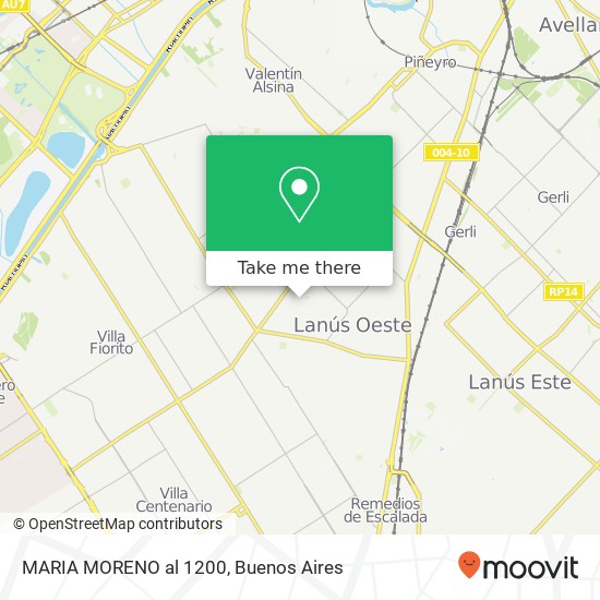 MARIA MORENO al 1200 map