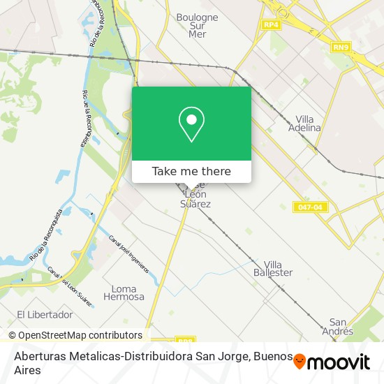 Aberturas Metalicas-Distribuidora San Jorge map
