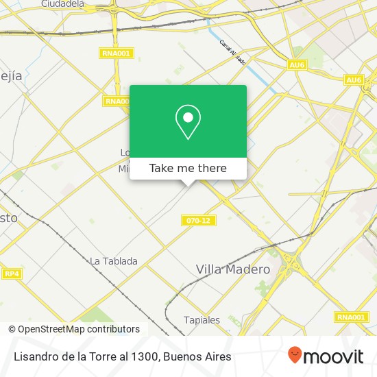 Lisandro de la Torre al 1300 map