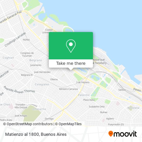 Mapa de Matienzo al 1800