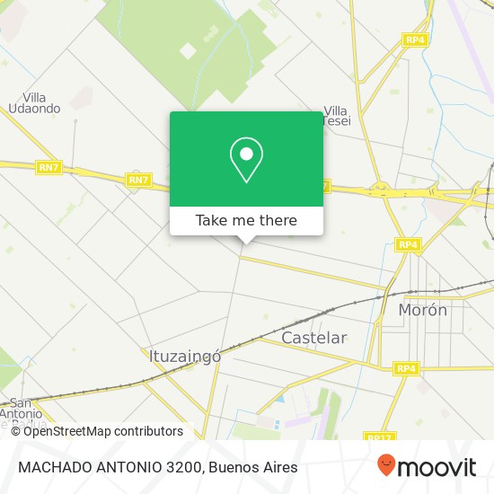Mapa de MACHADO  ANTONIO 3200