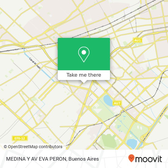 MEDINA Y AV EVA PERON map