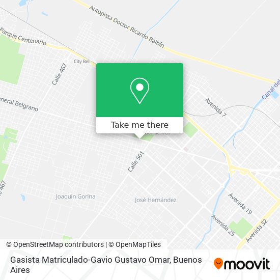 Gasista Matriculado-Gavio Gustavo Omar map