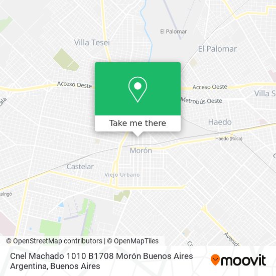 Cnel  Machado 1010  B1708 Morón  Buenos Aires  Argentina map