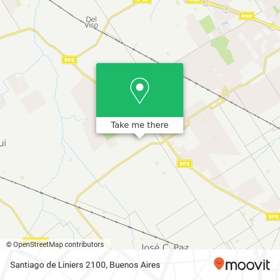 Santiago de Liniers 2100 map