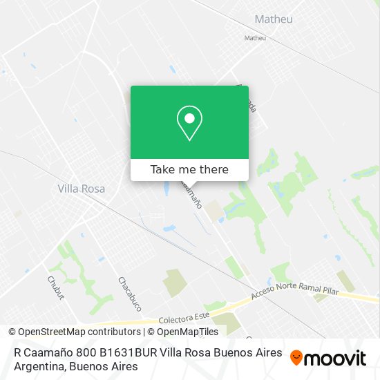 R  Caamaño 800  B1631BUR Villa Rosa  Buenos Aires  Argentina map