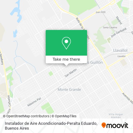 Instalador de Aire Acondicionado-Peralta Eduardo map