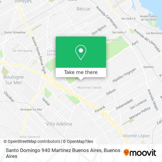 Santo Domingo 940  Martínez  Buenos Aires map