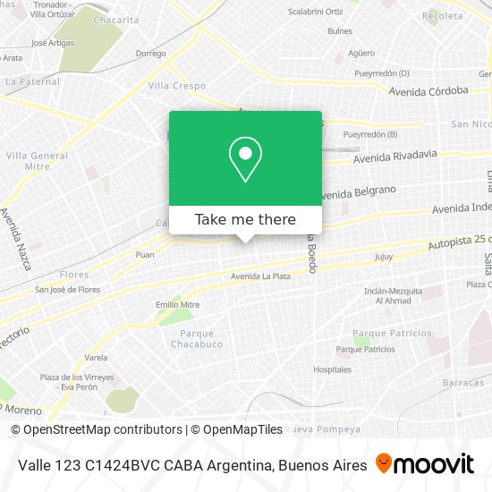 Valle 123  C1424BVC CABA  Argentina map