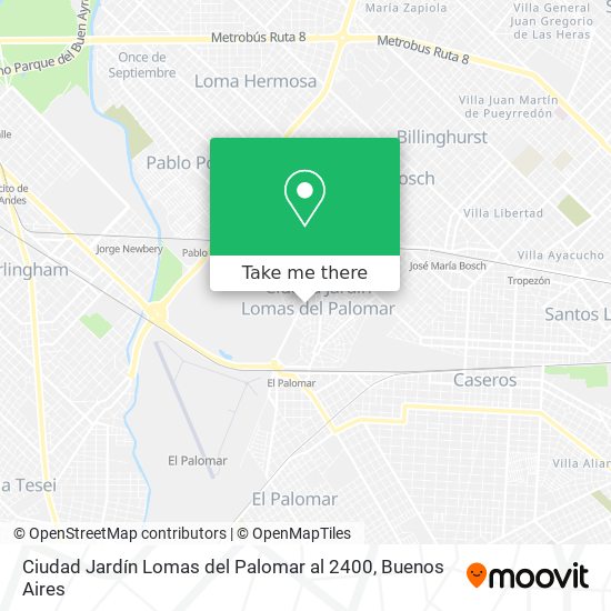 Ciudad Jardín Lomas del Palomar al 2400 map