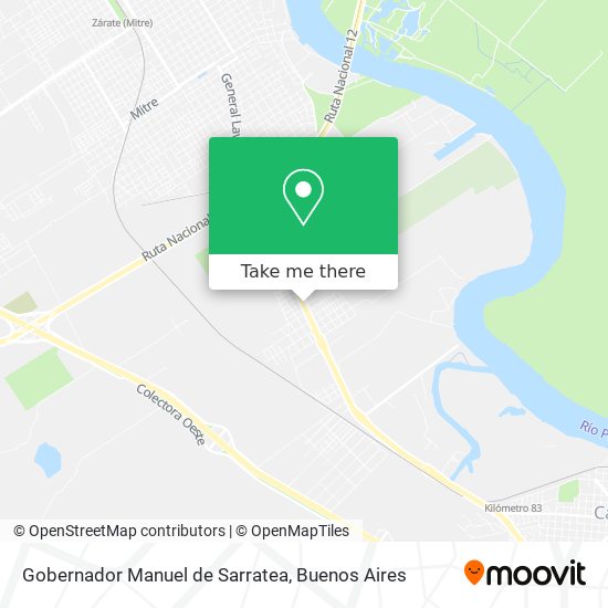 Gobernador Manuel de Sarratea map