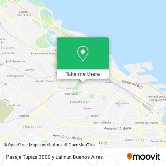 Pasaje Tupiza 3000 y Lafinur map