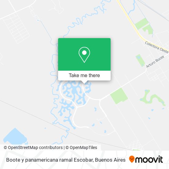 Mapa de Boote  y panamericana ramal Escobar