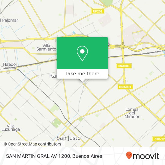 SAN MARTIN  GRAL AV 1200 map