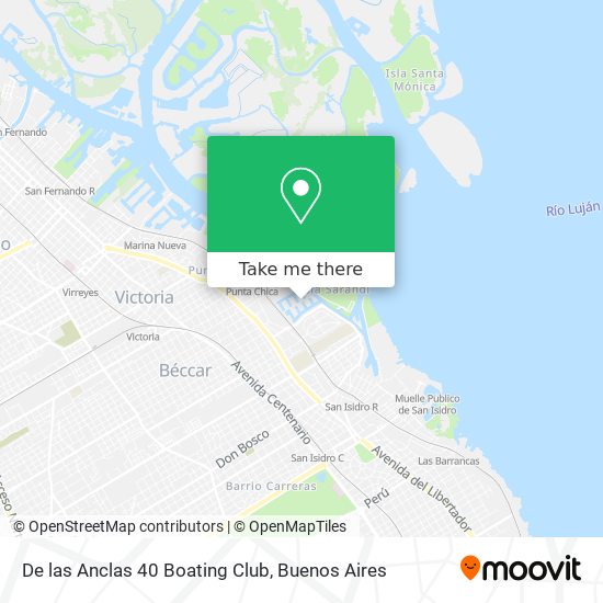 De las Anclas 40   Boating Club map