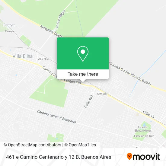 461 e  Camino Centenario y 12 B map