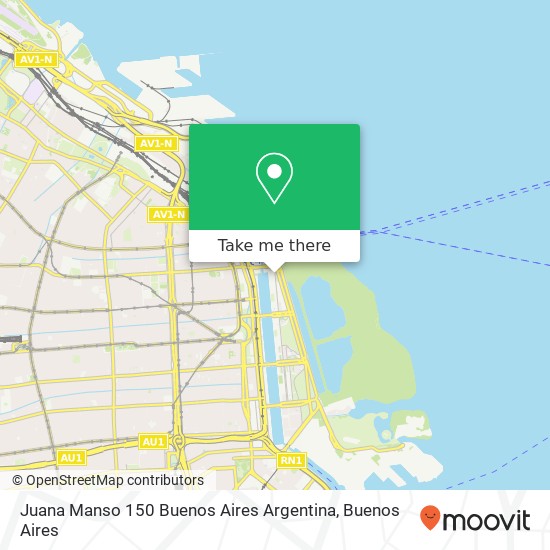 Mapa de Juana Manso 150  Buenos Aires  Argentina