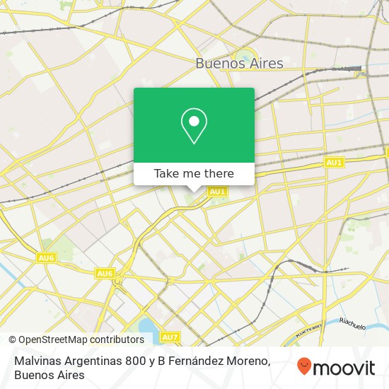 Malvinas Argentinas 800 y B  Fernández Moreno map