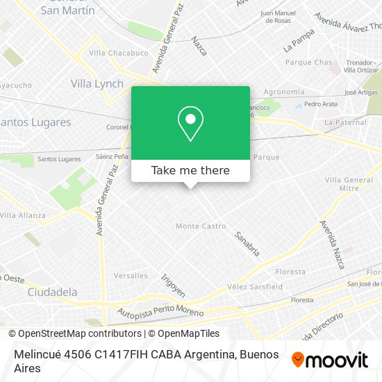 Melincué 4506  C1417FIH CABA  Argentina map