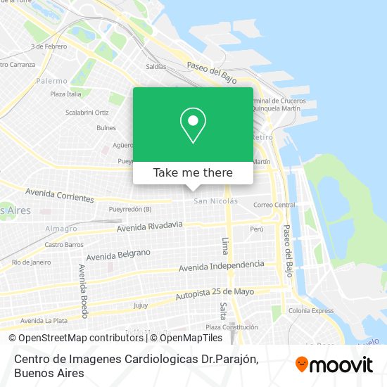 Mapa de Centro de Imagenes Cardiologicas Dr.Parajón