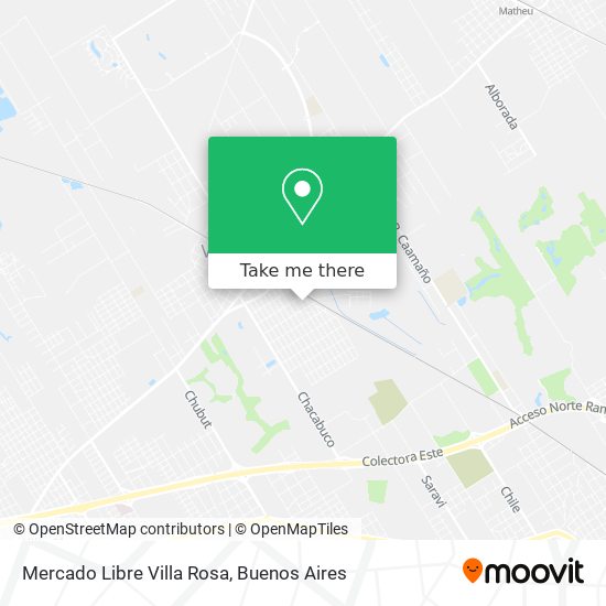 Mapa de Mercado Libre Villa Rosa