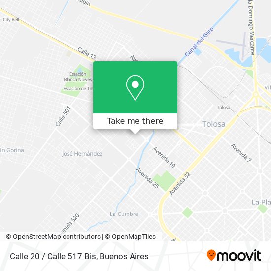 Calle 20 / Calle 517 Bis map