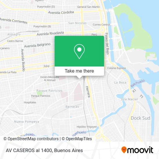 AV  CASEROS  al 1400 map