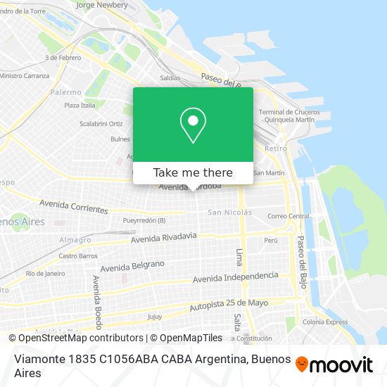 Mapa de Viamonte 1835  C1056ABA CABA  Argentina