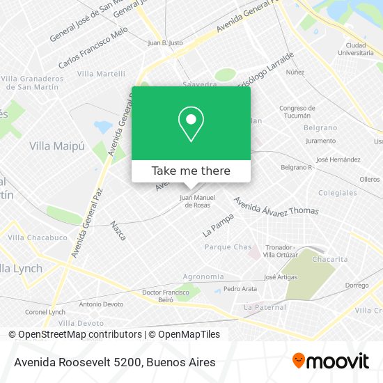 Mapa de Avenida Roosevelt 5200
