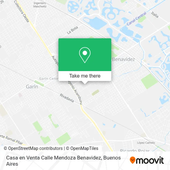 Casa en Venta Calle Mendoza   Benavidez map