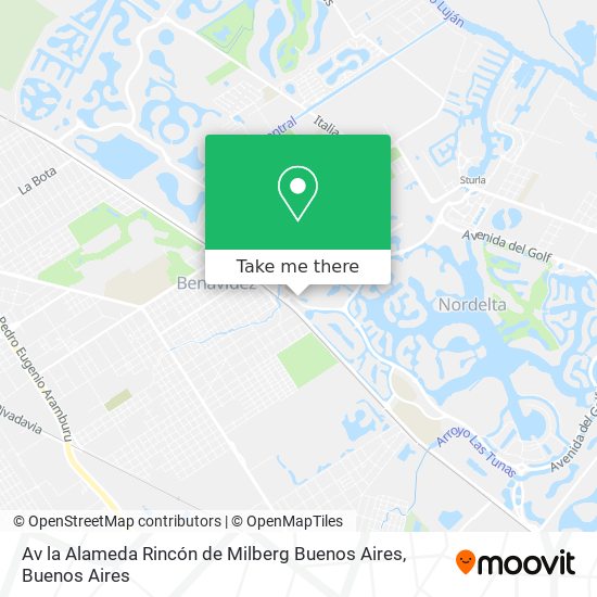 Av  la Alameda  Rincón de Milberg  Buenos Aires map
