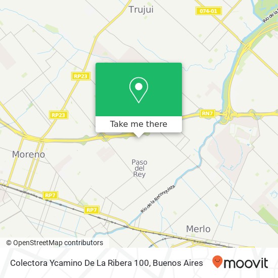 Mapa de Colectora Ycamino De La Ribera 100