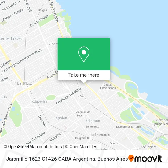 Mapa de Jaramillo 1623  C1426 CABA  Argentina