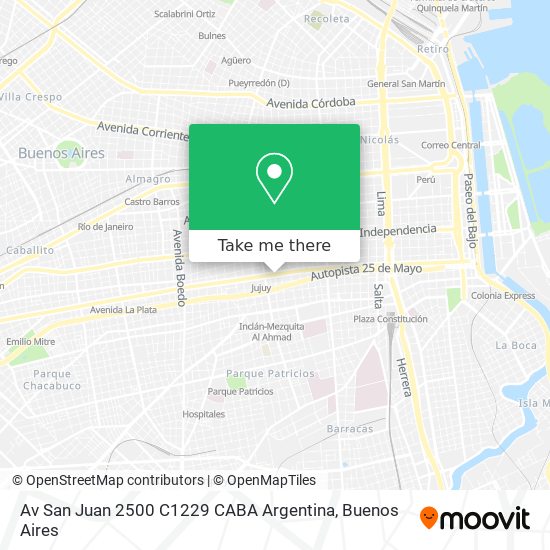 Av  San Juan 2500  C1229 CABA  Argentina map