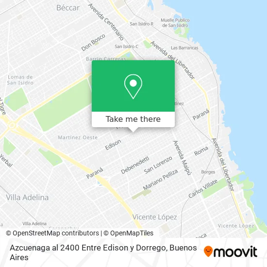Azcuenaga al 2400 Entre Edison y Dorrego map