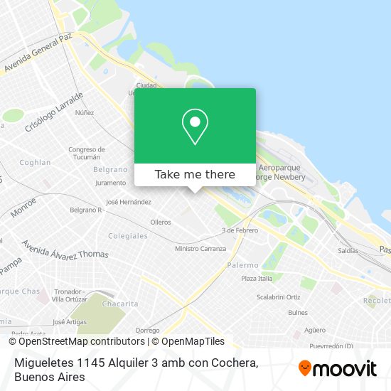 Mapa de Migueletes 1145 Alquiler 3 amb con Cochera
