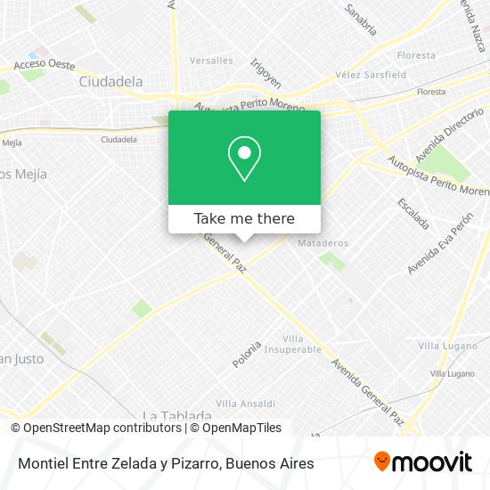 Mapa de Montiel Entre Zelada y Pizarro