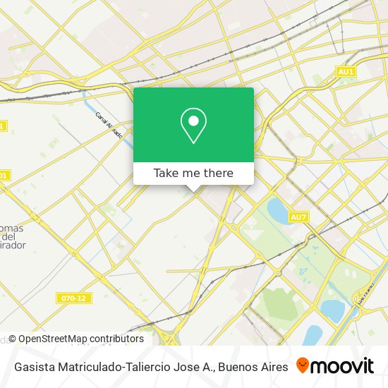 Gasista Matriculado-Taliercio Jose A. map