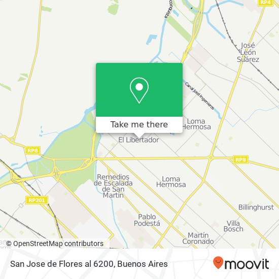 San Jose de Flores al 6200 map