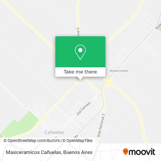 Maxiceramicos Cañuelas map