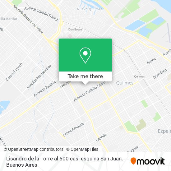 Mapa de Lisandro de la Torre al 500 casi esquina San Juan