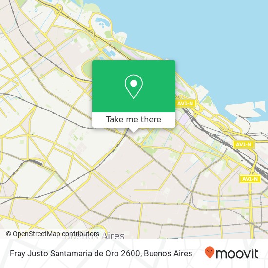 Fray Justo Santamaria de Oro 2600 map