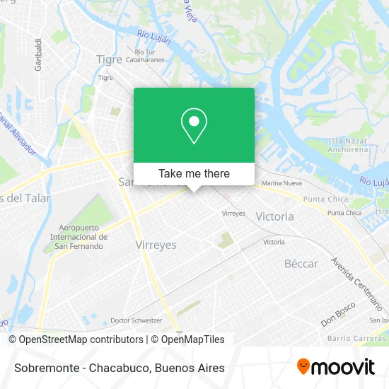 Sobremonte - Chacabuco map