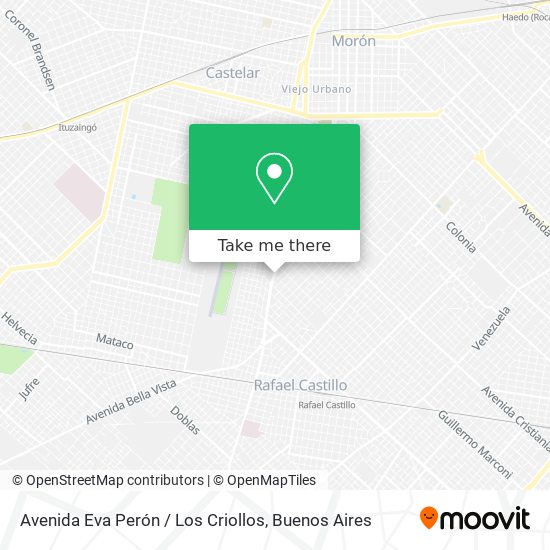 Avenida Eva Perón / Los Criollos map