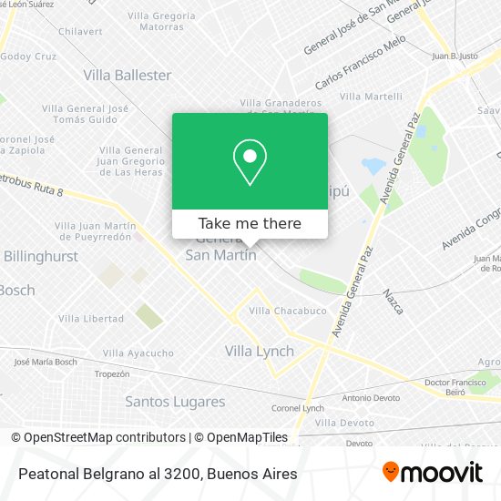 Peatonal Belgrano al 3200 map
