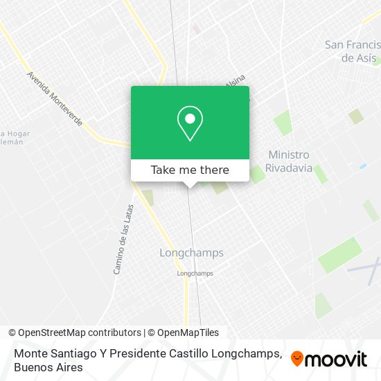 Monte Santiago Y Presidente Castillo  Longchamps map