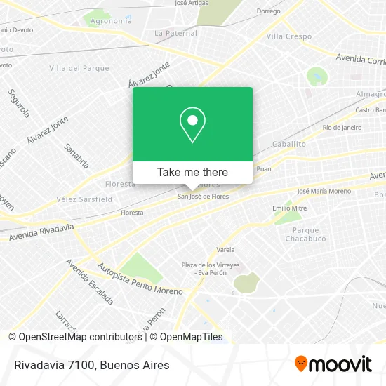Rivadavia 7100 map
