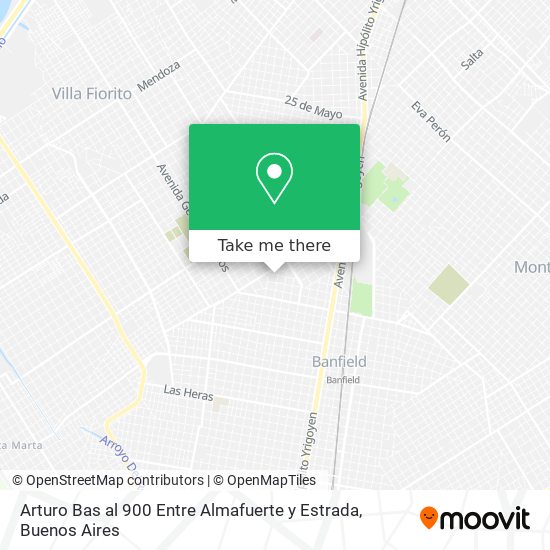 Mapa de Arturo Bas al 900 Entre Almafuerte y Estrada