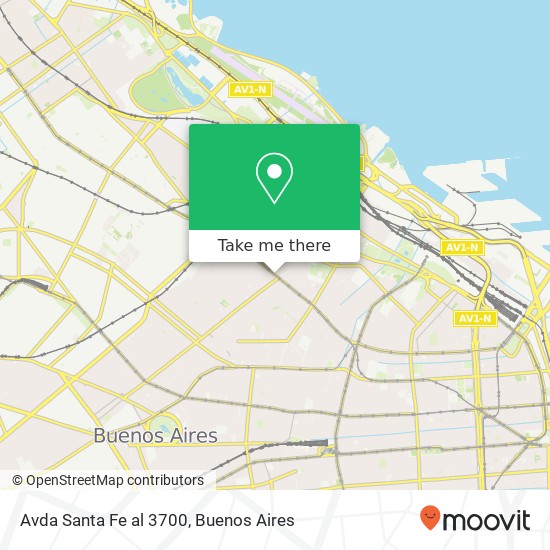 Avda  Santa Fe al 3700 map