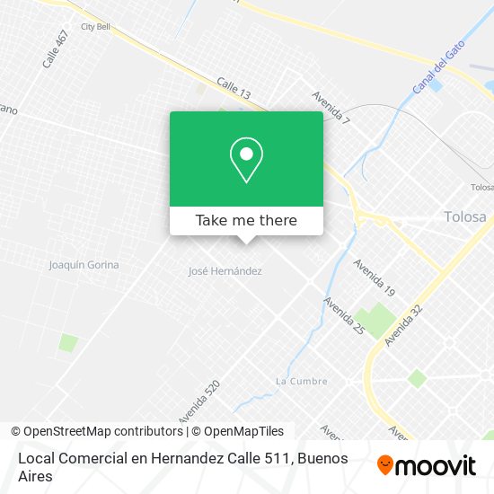 Local Comercial en Hernandez Calle 511 map